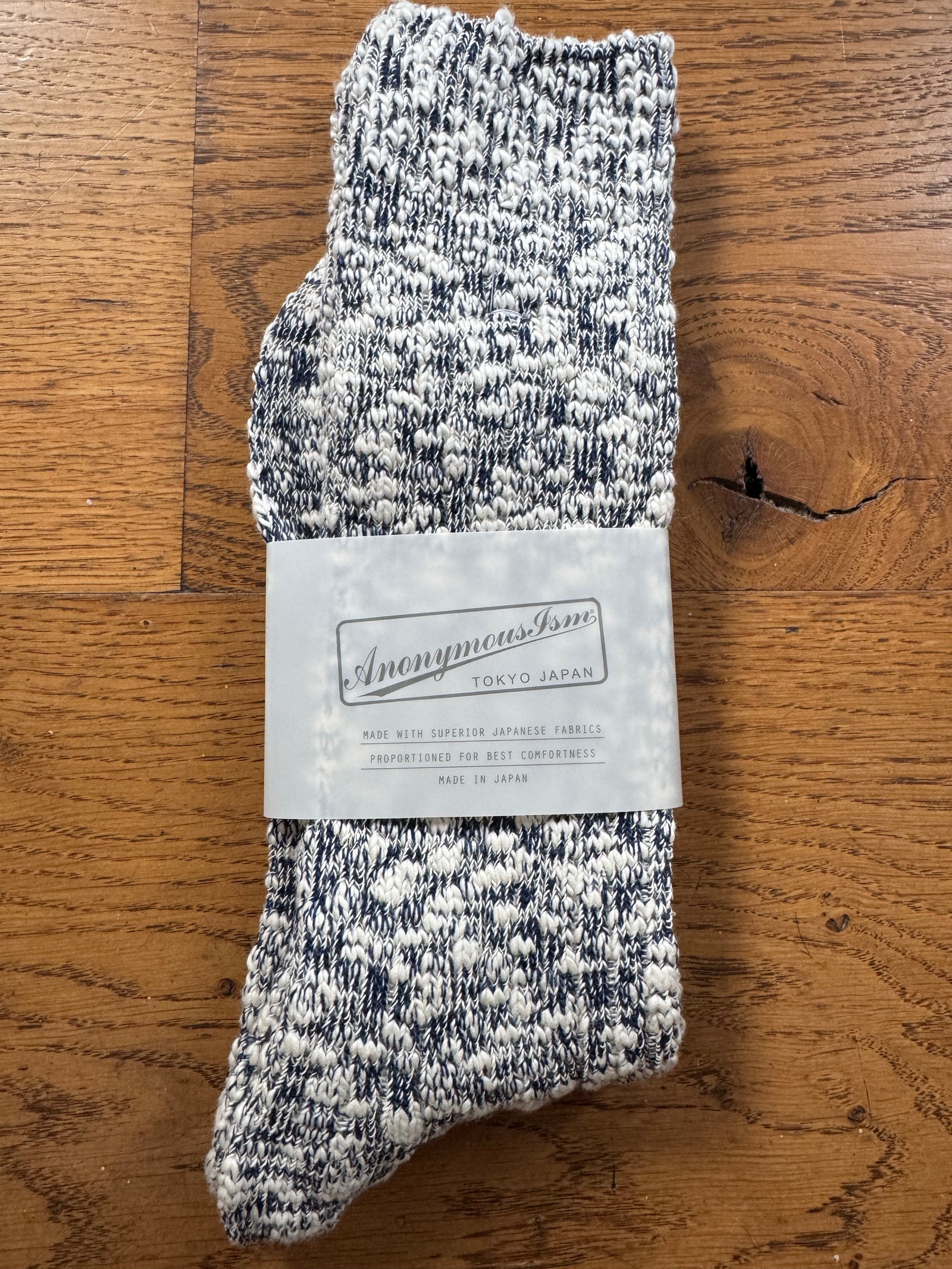 ANONYMOUS ISM - Light Slub Socks - Navy
