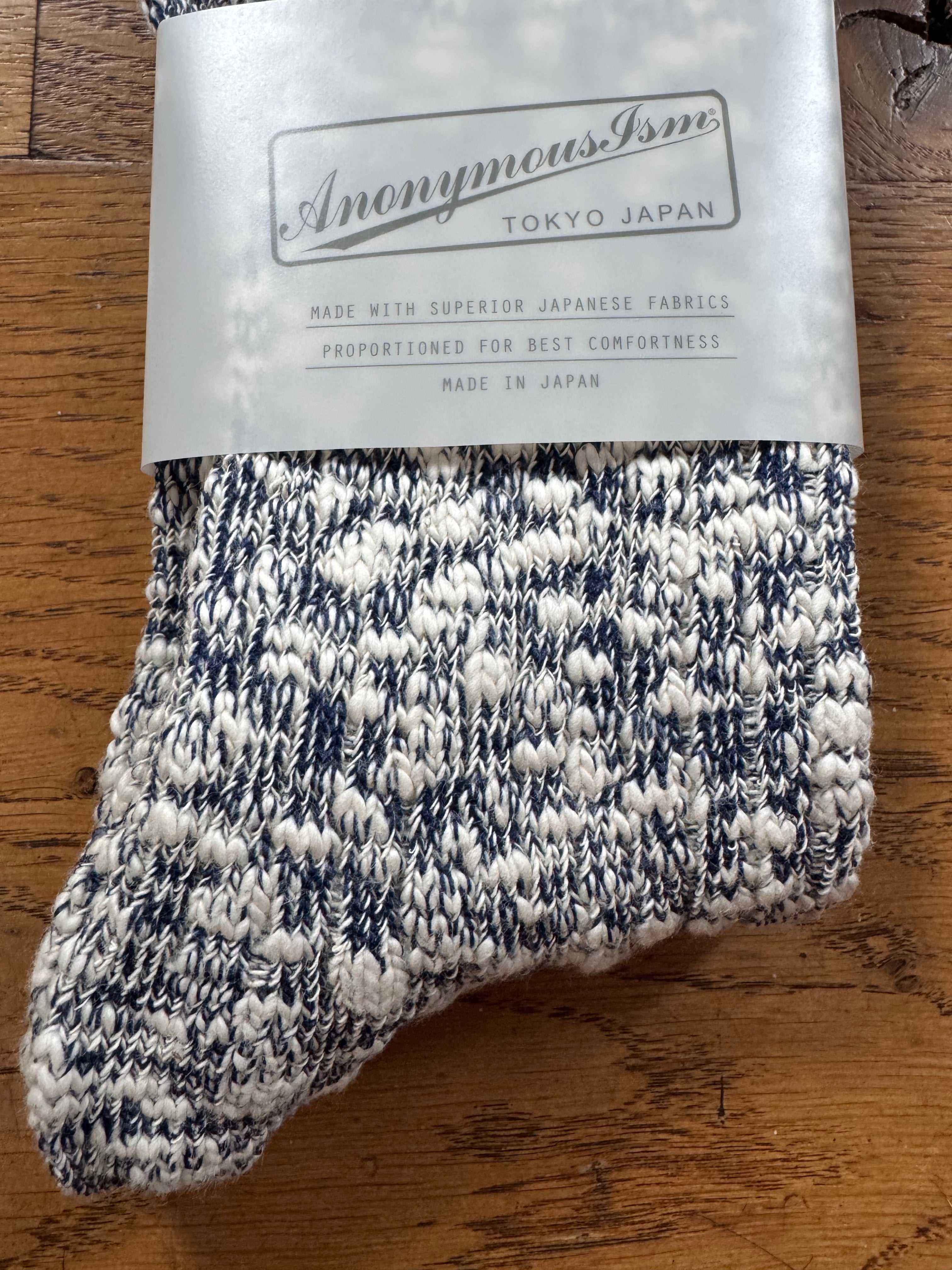 ANONYMOUS ISM - Light Slub Socks - Navy