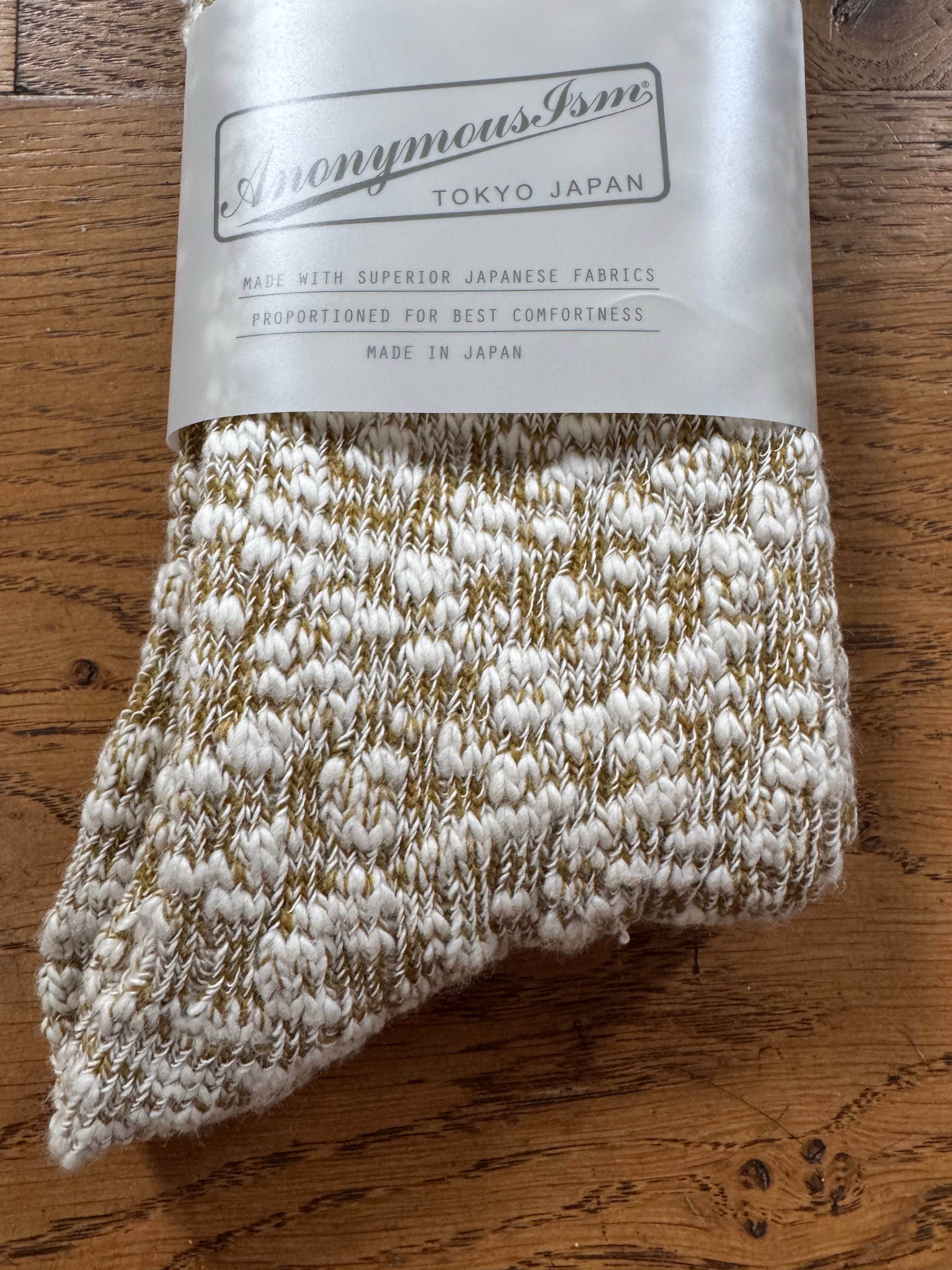 ANONYMOUS ISM - Light Slub Socks - Khaki