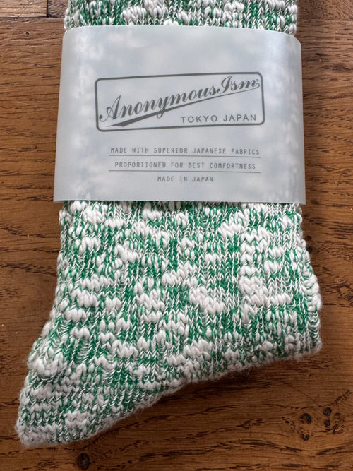 ANONYMOUS ISM - Light Slub Socks - Green