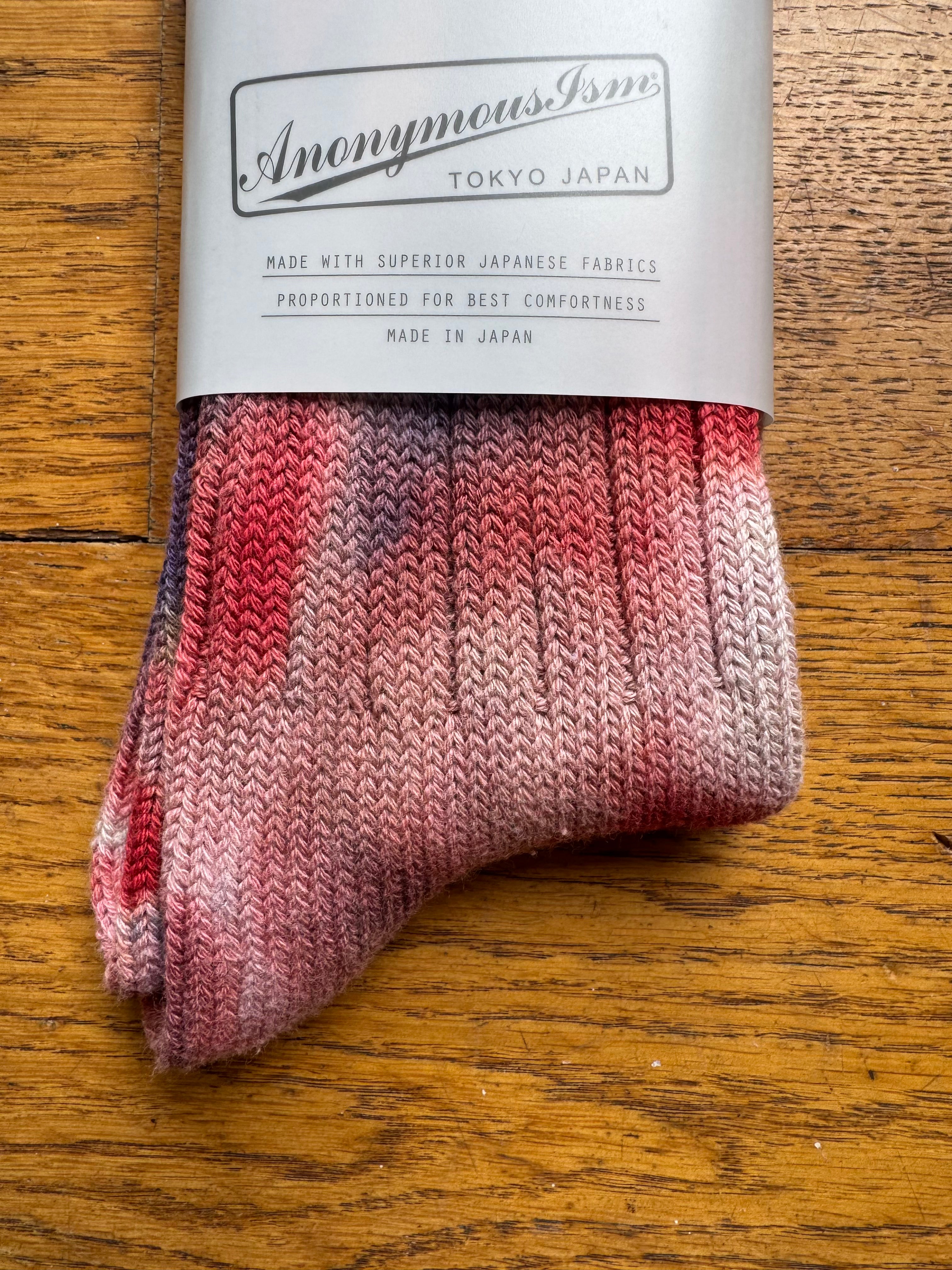 ANONYMOUS ISM - Scatter Dye Socks - Deep Violet