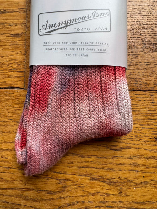 ANONYMOUS ISM - Scatter Dye Socks - Deep Violet