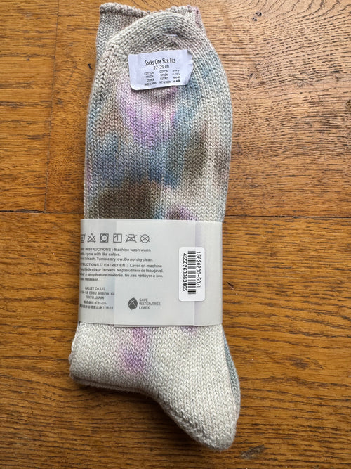 ANONYMOUS ISM - Scatter Dye Socks - Purple/ Blue
