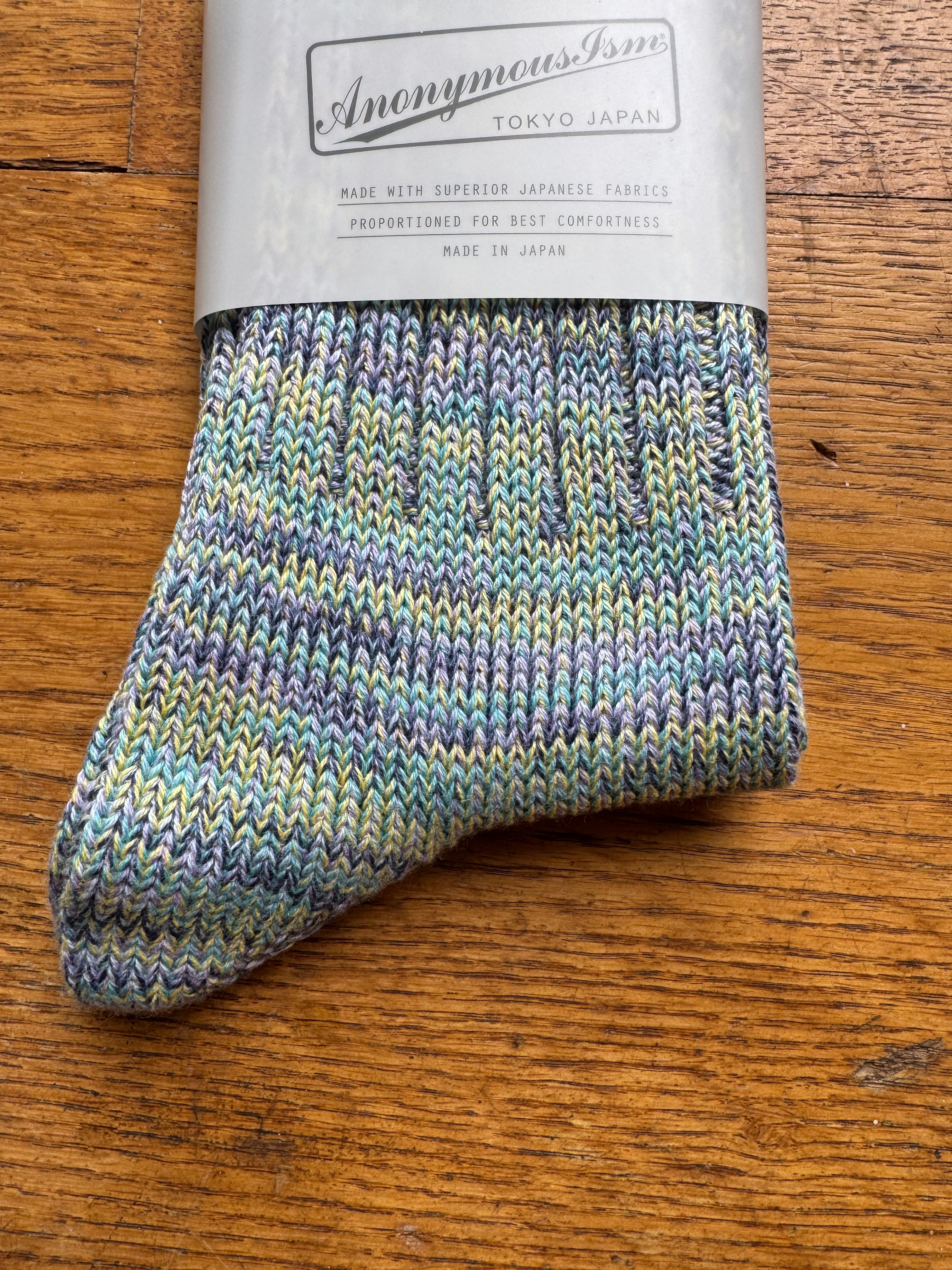 ANONYMOUS ISM - 5 Colour Mix Socks - Aqua Blue