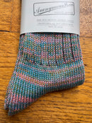 ANONYMOUS ISM - 5 Colour Mix Socks - Sax Blue/ Green