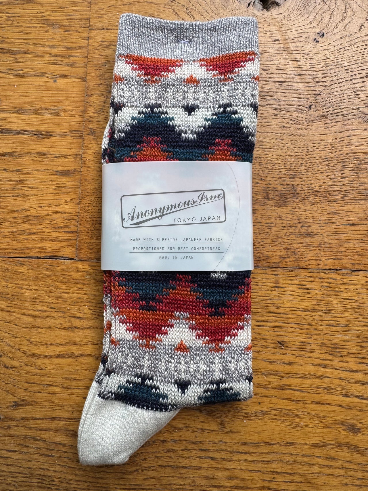 ANONYMOUS ISM - Diamond JQ Crew Socks - Grey