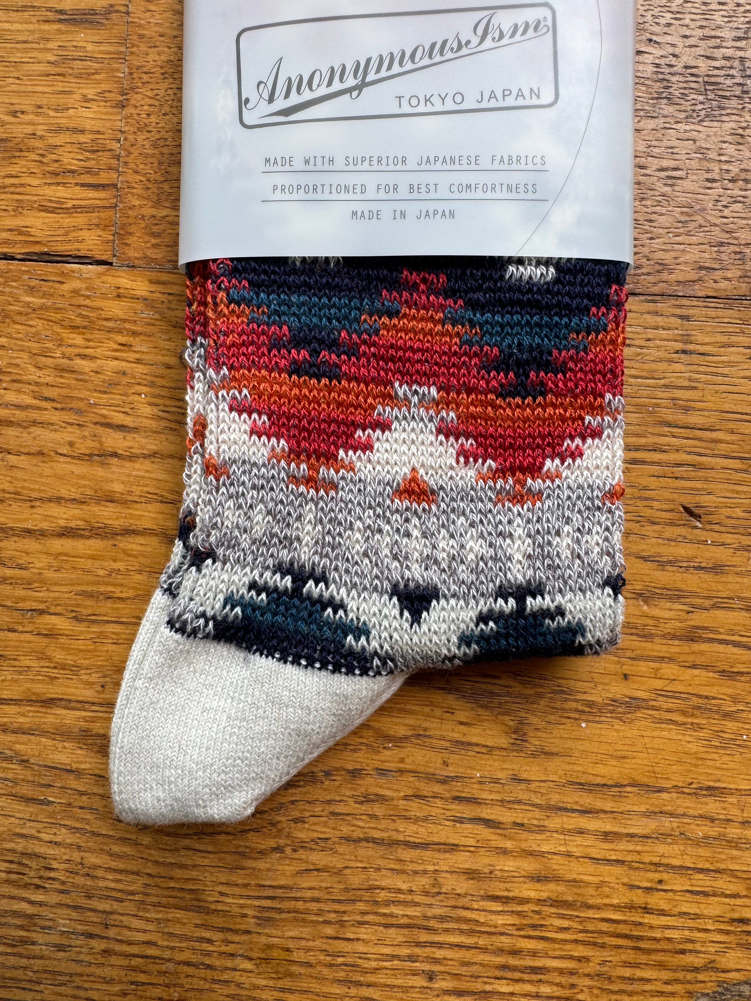 ANONYMOUS ISM - Diamond JQ Crew Socks - Grey