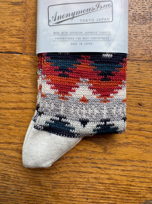 ANONYMOUS ISM - Diamond JQ Crew Socks - Grey