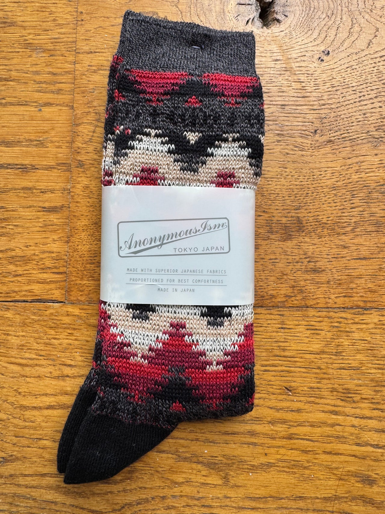 ANONYMOUS ISM - Diamond JQ Crew Socks - Black