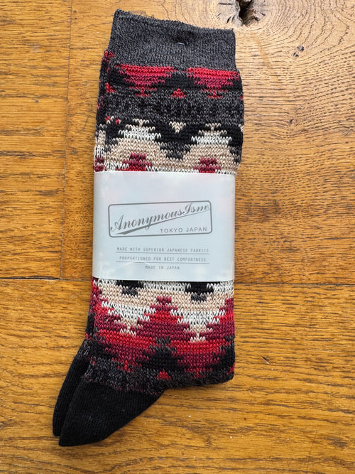 ANONYMOUS ISM - Diamond JQ Crew Socks - Black
