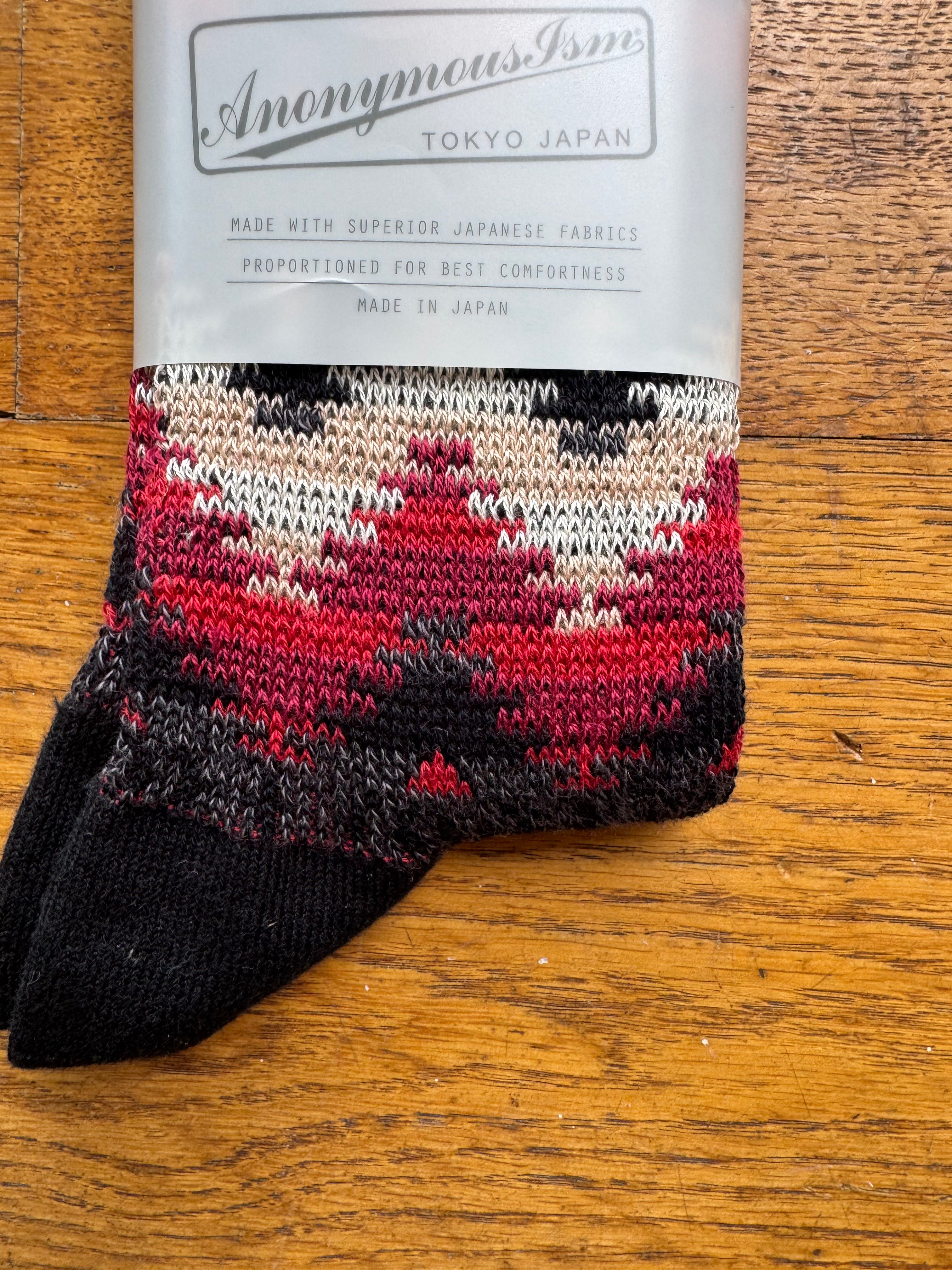 ANONYMOUS ISM - Diamond JQ Crew Socks - Black