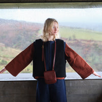 Kate Sheridan - Half Orbed Tab Bag - Chestnut