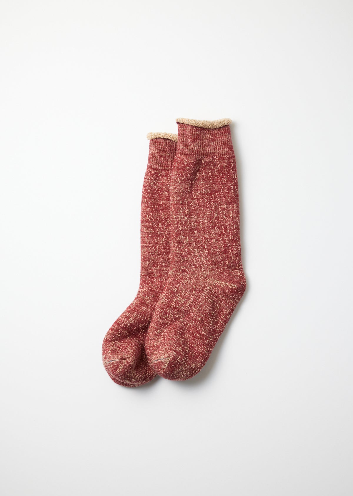 ROTOTO - Double Face Thick Socks - Dark Red/ Brown
