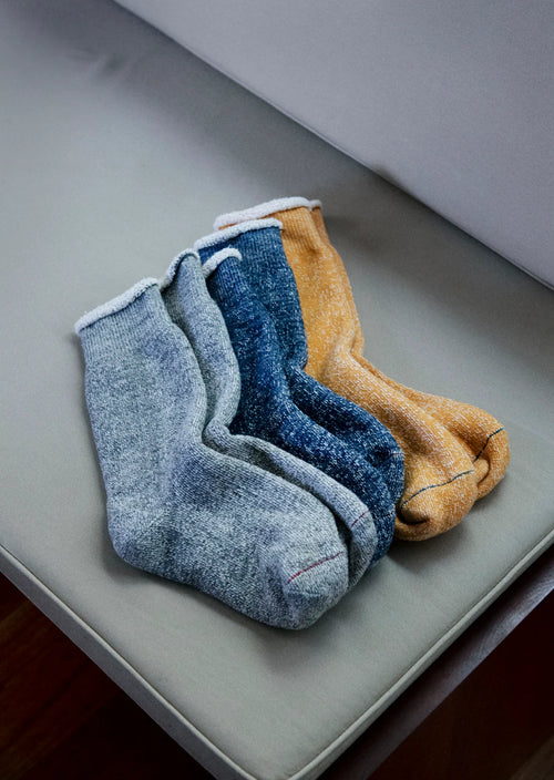 ROTOTO - Double Face Thick Socks - Deep Ocean