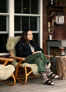 ROTOTO - Pile Leopard Sock - Bordeaux/ Orange