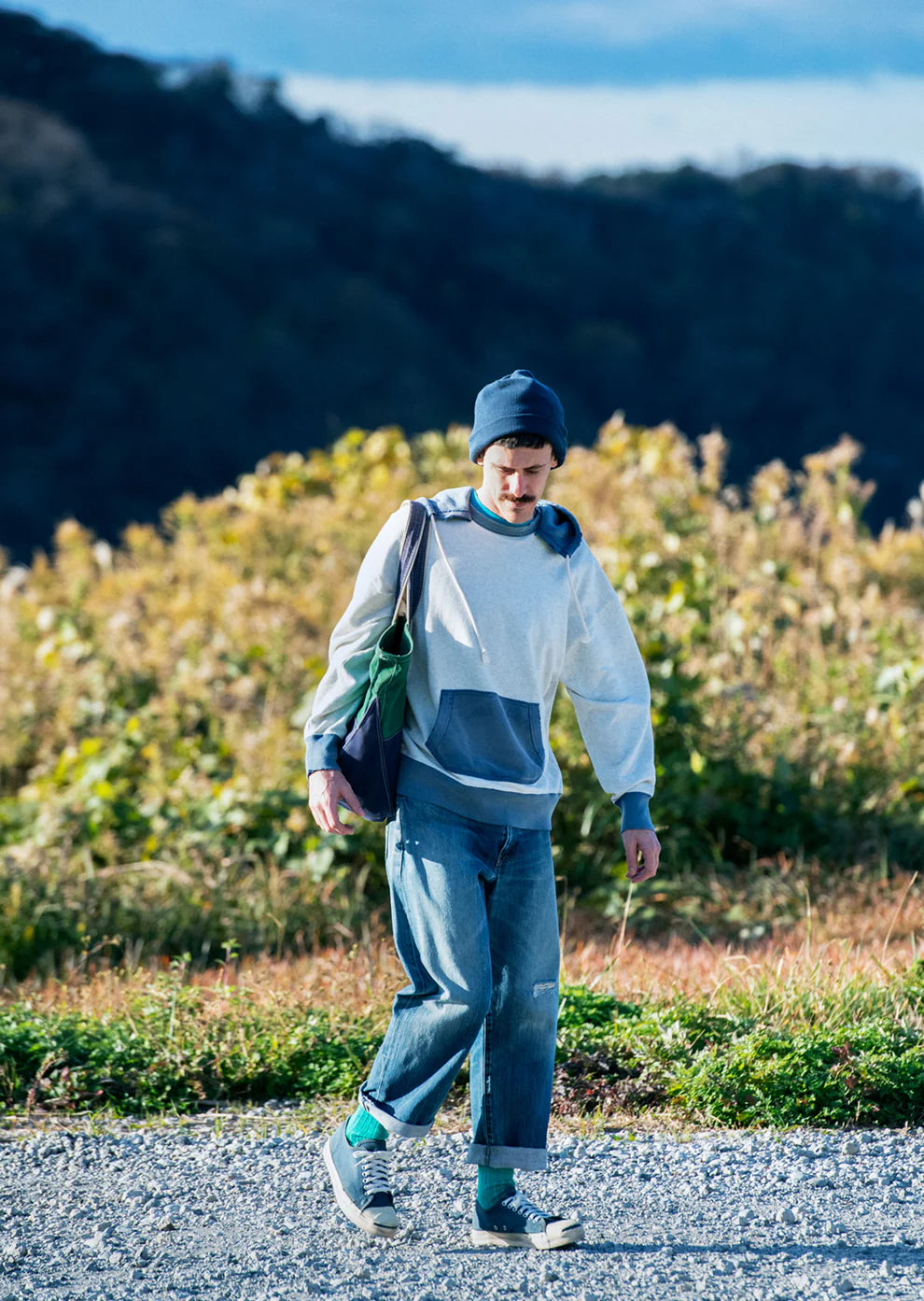 ROTOTO - Linen Cotton Sock - Aqua Green