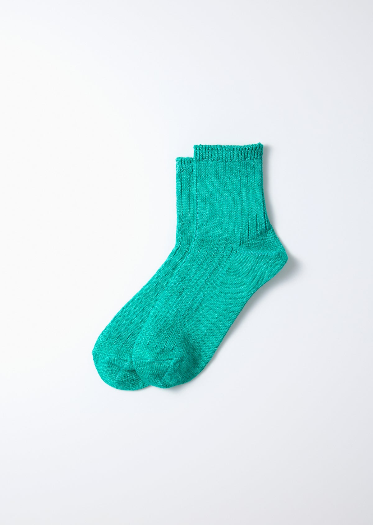 ROTOTO - Linen Cotton Sock - Aqua Green