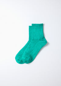 ROTOTO - Linen Cotton Sock - Aqua Green