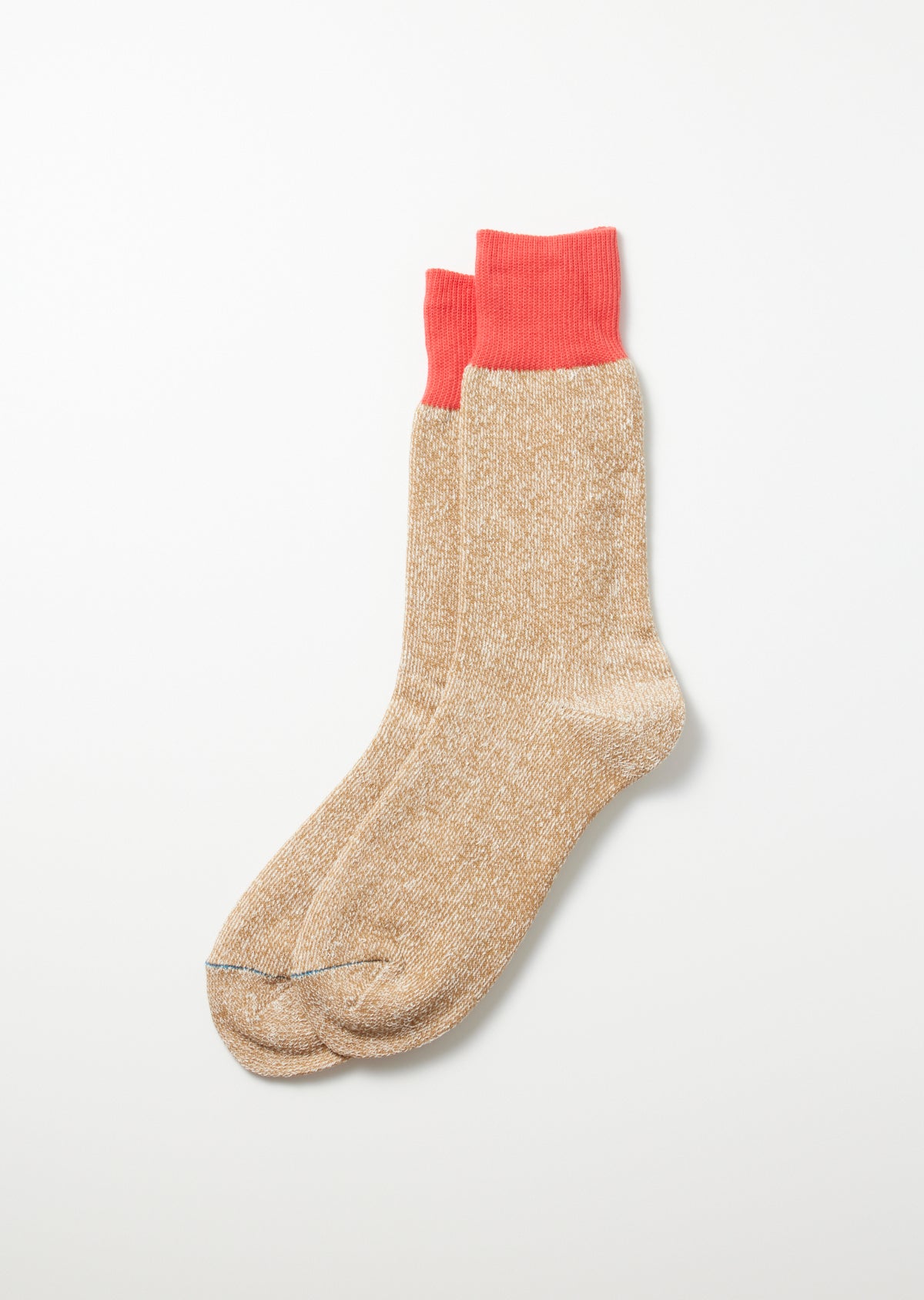 ROTOTO - Double Face Sock - Bittersweet/ Beige