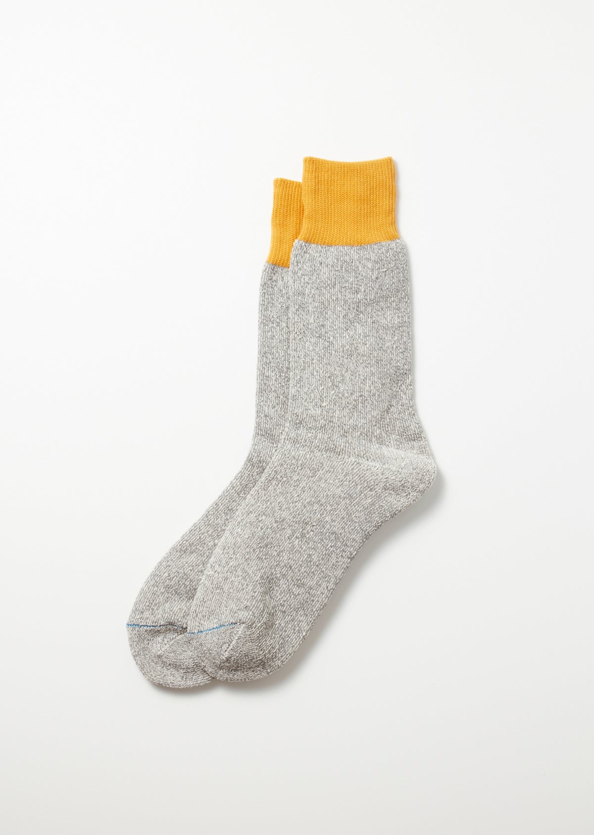 ROTOTO - Double Face Sock - Yellow/ Grey