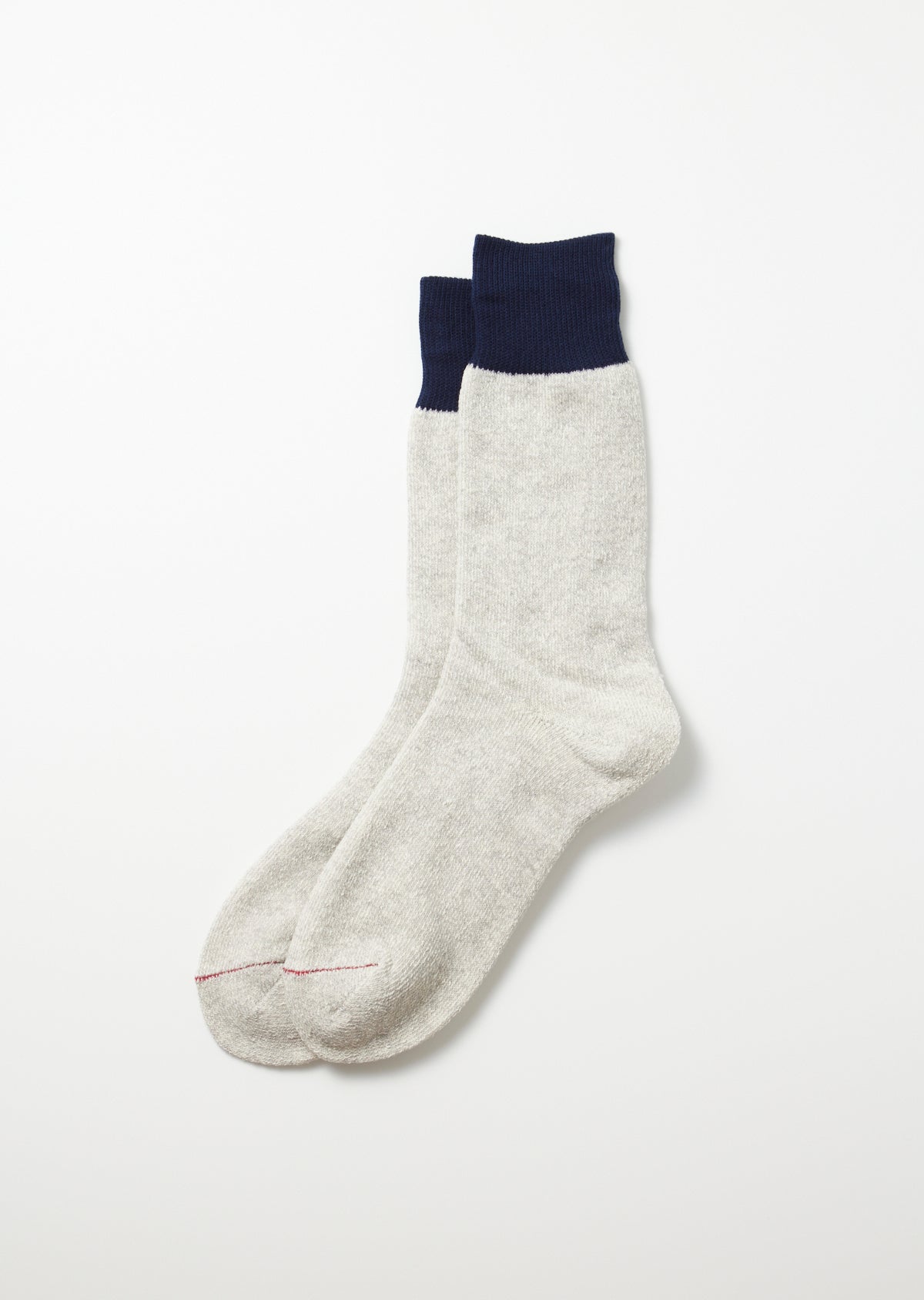 ROTOTO - Double Face Sock - Navy/ Light Grey