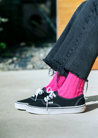 ROTOTO - Chunky Rib Socks - Dark Pink