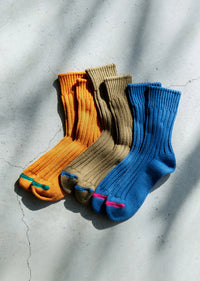 ROTOTO - Chunky Rib Socks - Orange Peel
