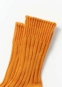 ROTOTO - Chunky Rib Socks - Orange Peel