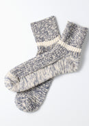 ROTOTO - Cotton Slub Stripe Sock - Navy