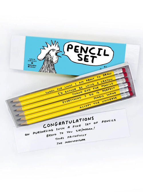 David Shrigley - 'Funny' Pencil Set 3
