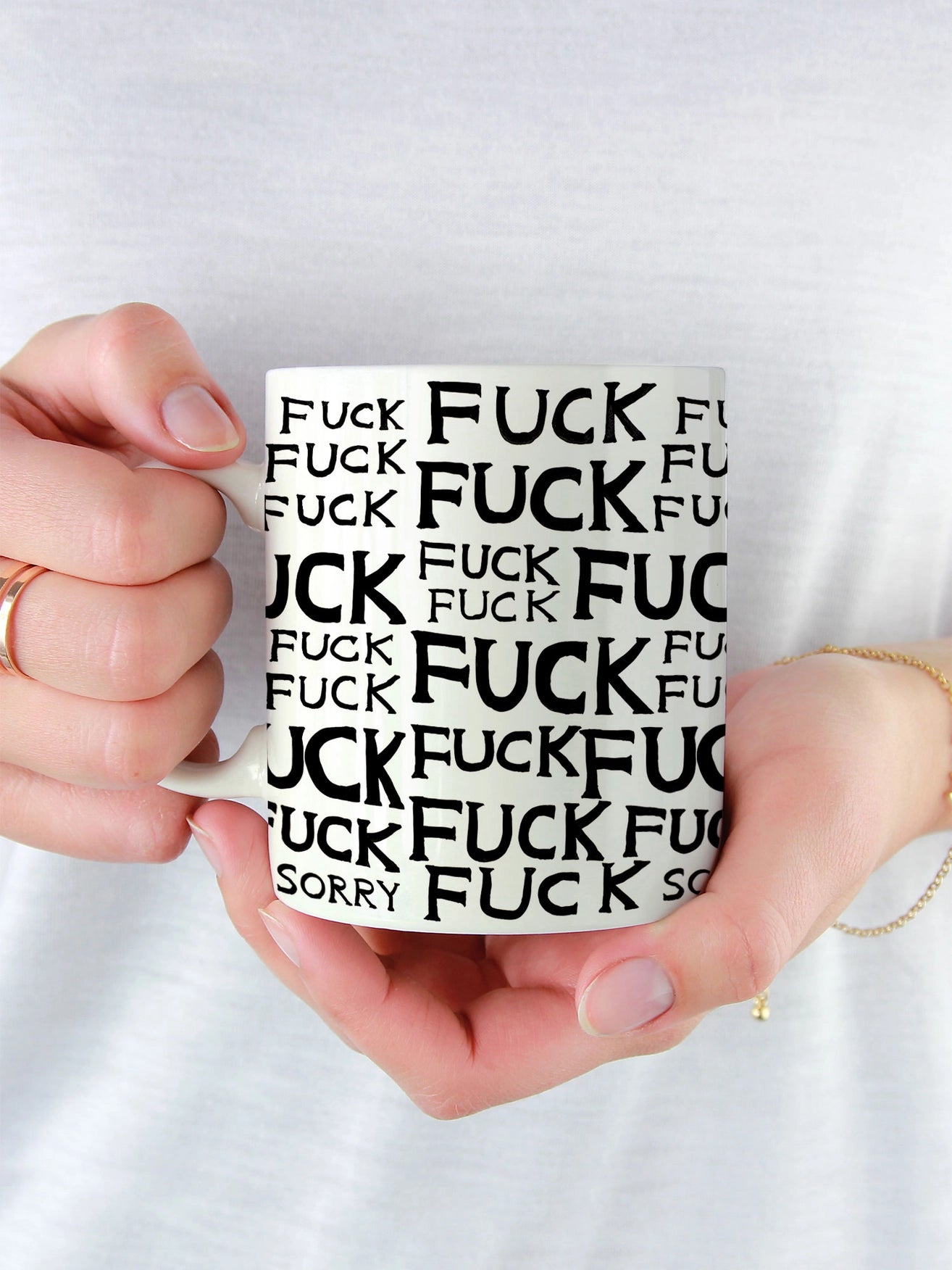 David Shrigley - 'Fuck Fuck Sorry' Mug