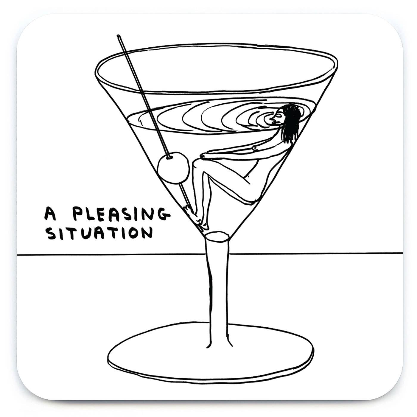 David Shrigley - 'A Pleasing Situation' Coaster