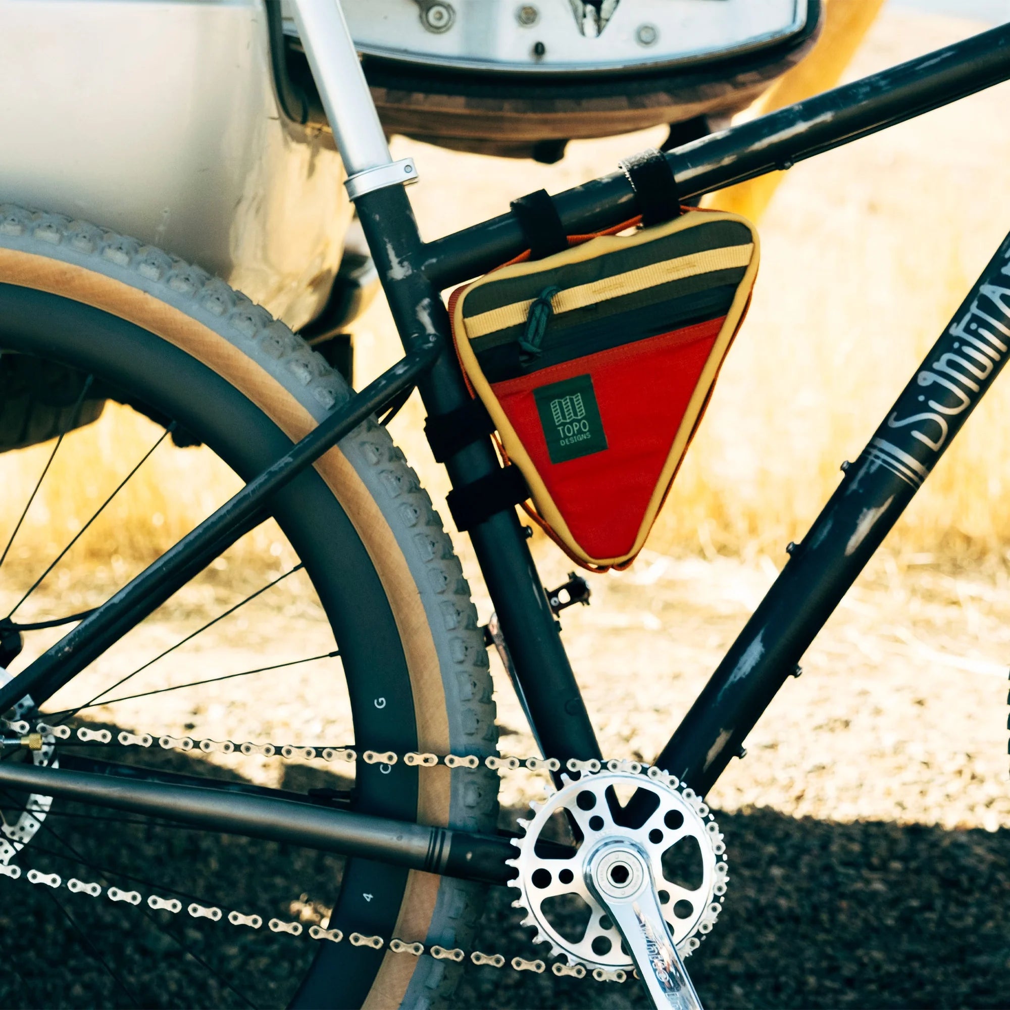 TOPO Designs Bike Frame Bag - Terracotta/ Woodland