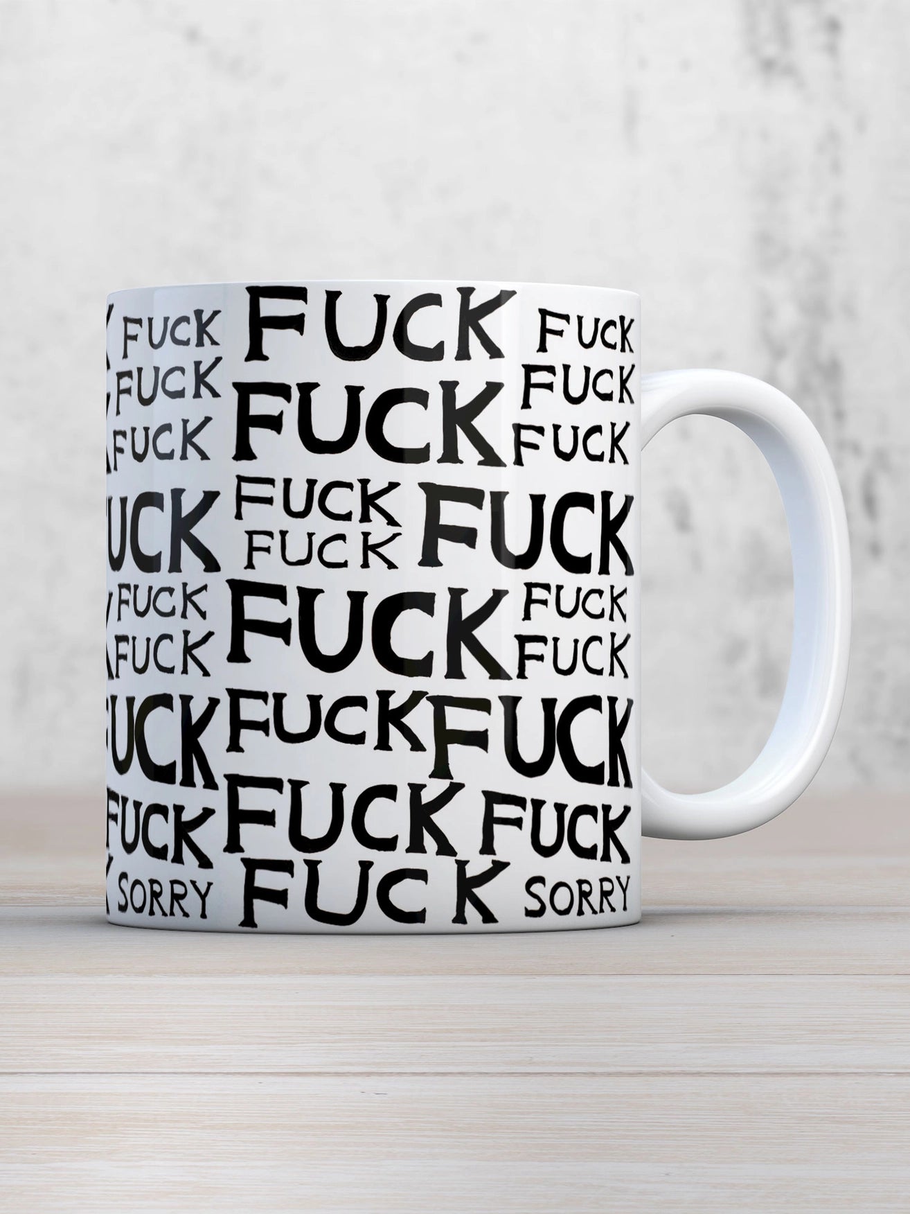 David Shrigley - 'Fuck Fuck Sorry' Mug