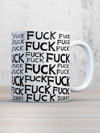 David Shrigley - 'Fuck Fuck Sorry' Mug