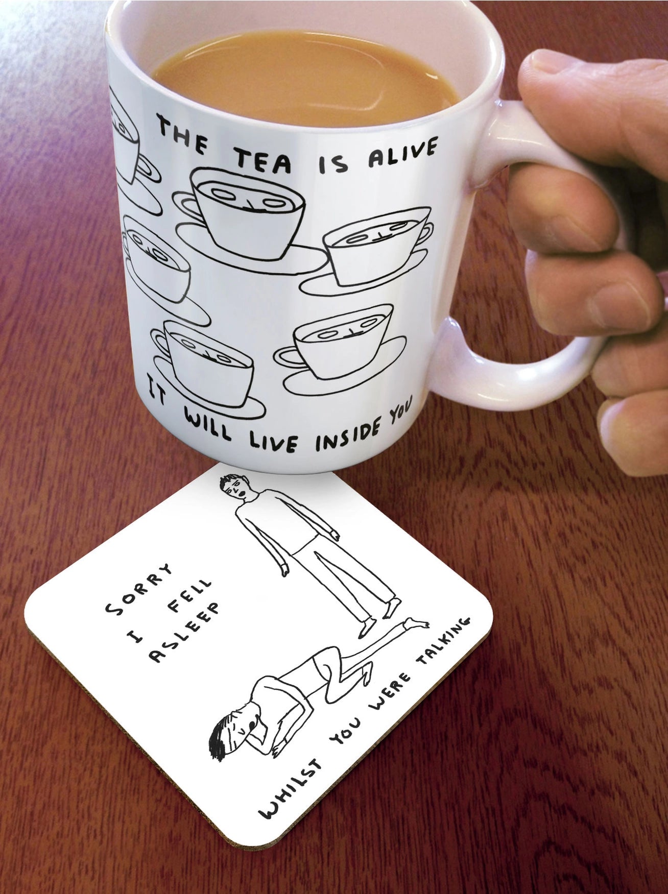 David Shrigley - 'I Fell Asleep  ' Coaster