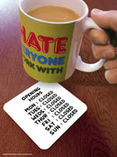 David Shrigley - 'Opening Hours' Coaster