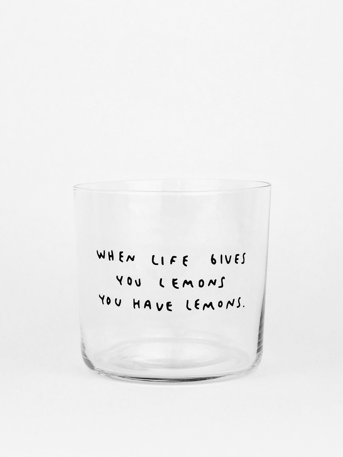 YAHYA STUDIO - WHEN LIFE GIVES YOU LEMONS Glass