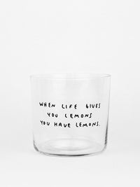 YAHYA STUDIO - WHEN LIFE GIVES YOU LEMONS Glass
