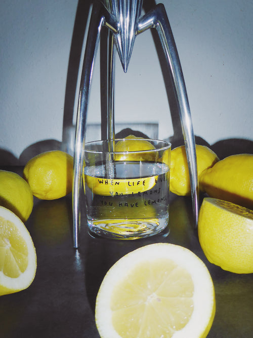 YAHYA STUDIO - WHEN LIFE GIVES YOU LEMONS Glass